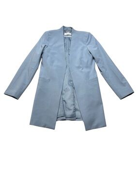 Calvin Klein Light Blue Topper Jacket Wide Leg Pant Suit Set 8/6